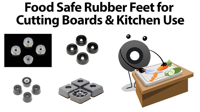 thumbnail image 2 of 8 Small Round Rubber Feet – .671"W X .25"H – Food Safe, USA Made – For Cutting Boards 2 of 6